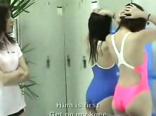 101 CUTIE Swimming School girls get spanked - 5..